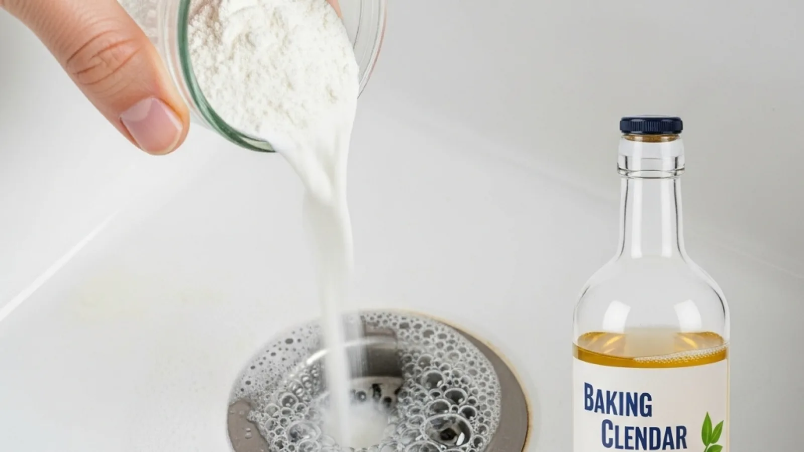 Baking Powder And Vinegar Drain Cleaner Featured Image
